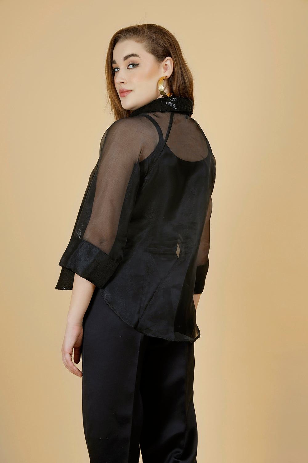 Ritz Black Sequin Shirt