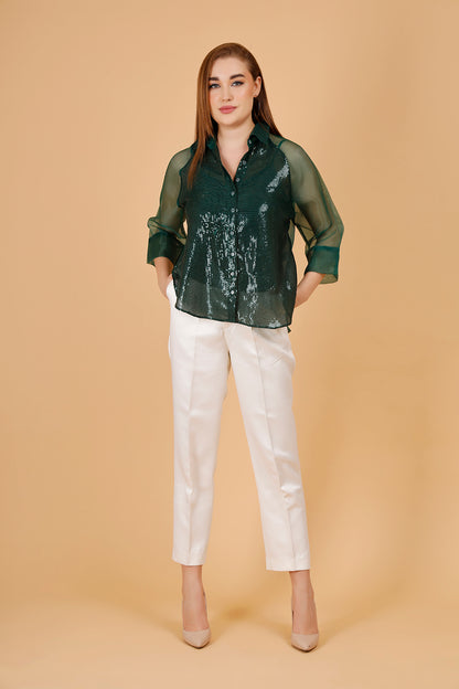 Ritz Emrald Sequin Shirt