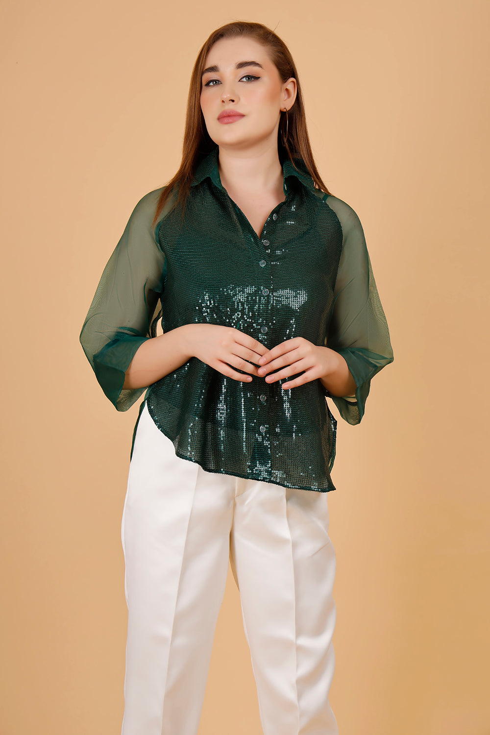 Ritz Emrald Sequin Shirt