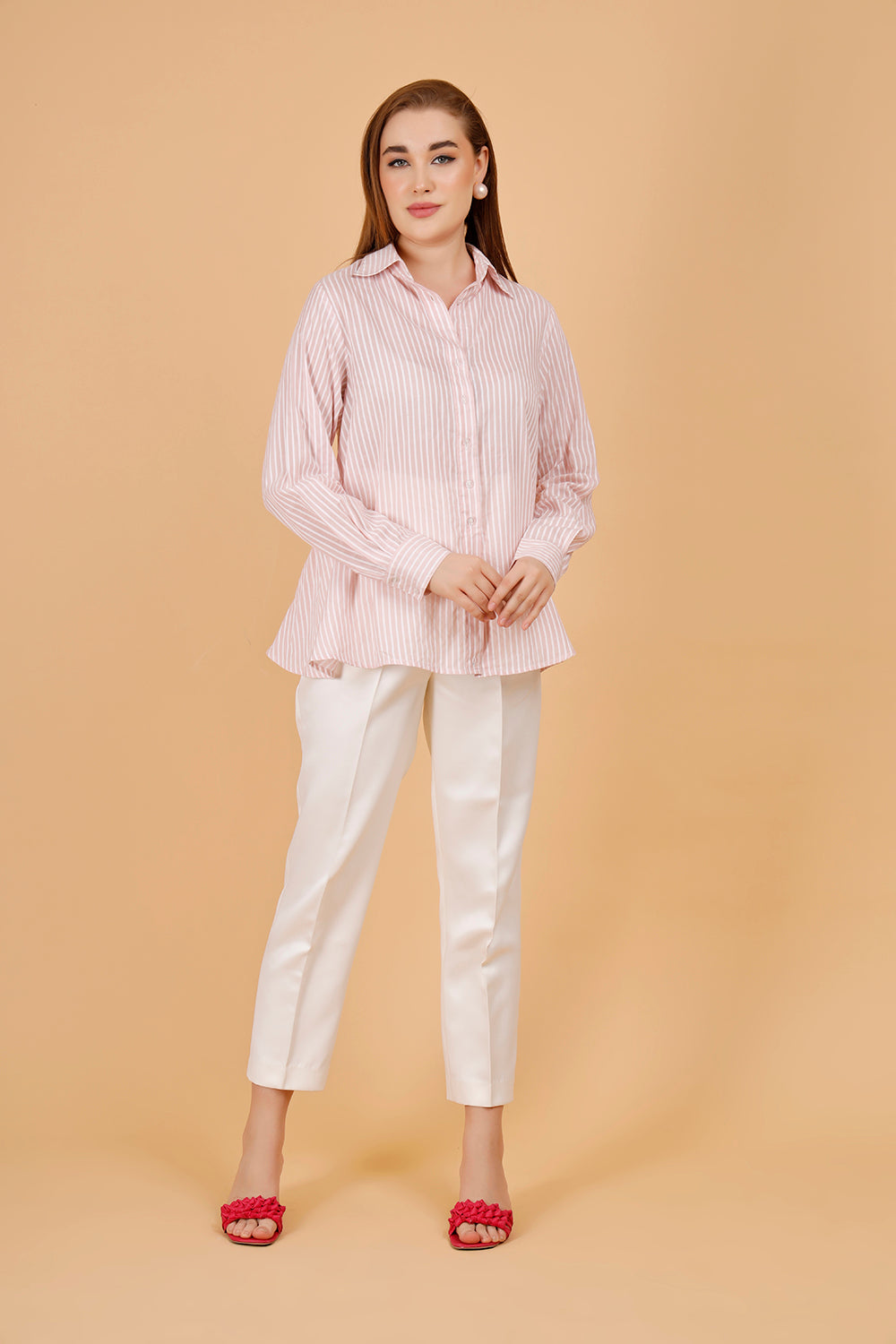 striped shirt women-pink-rasagya