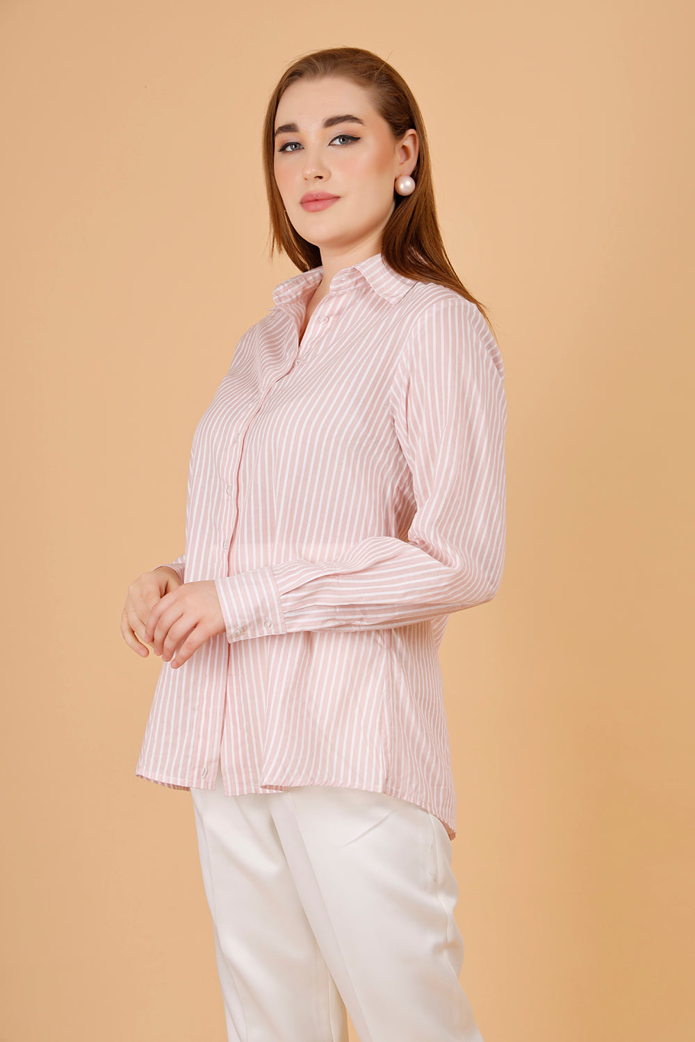 striped shirt women-pink-rasagya