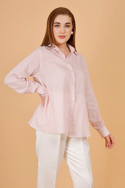 striped shirt women-pink-rasagya