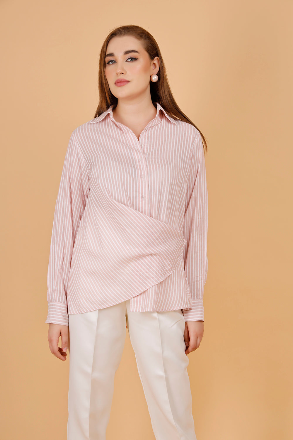 striped shirt women-pink-rasagya