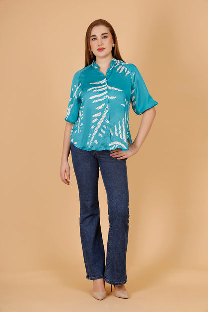 Eden Aqua Modal Silk Shirt