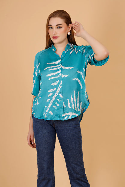 Eden Aqua Modal Silk Shirt