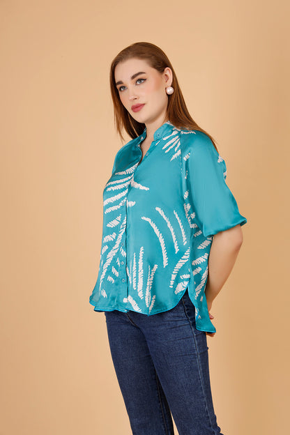 Eden Aqua Modal Silk Shirt