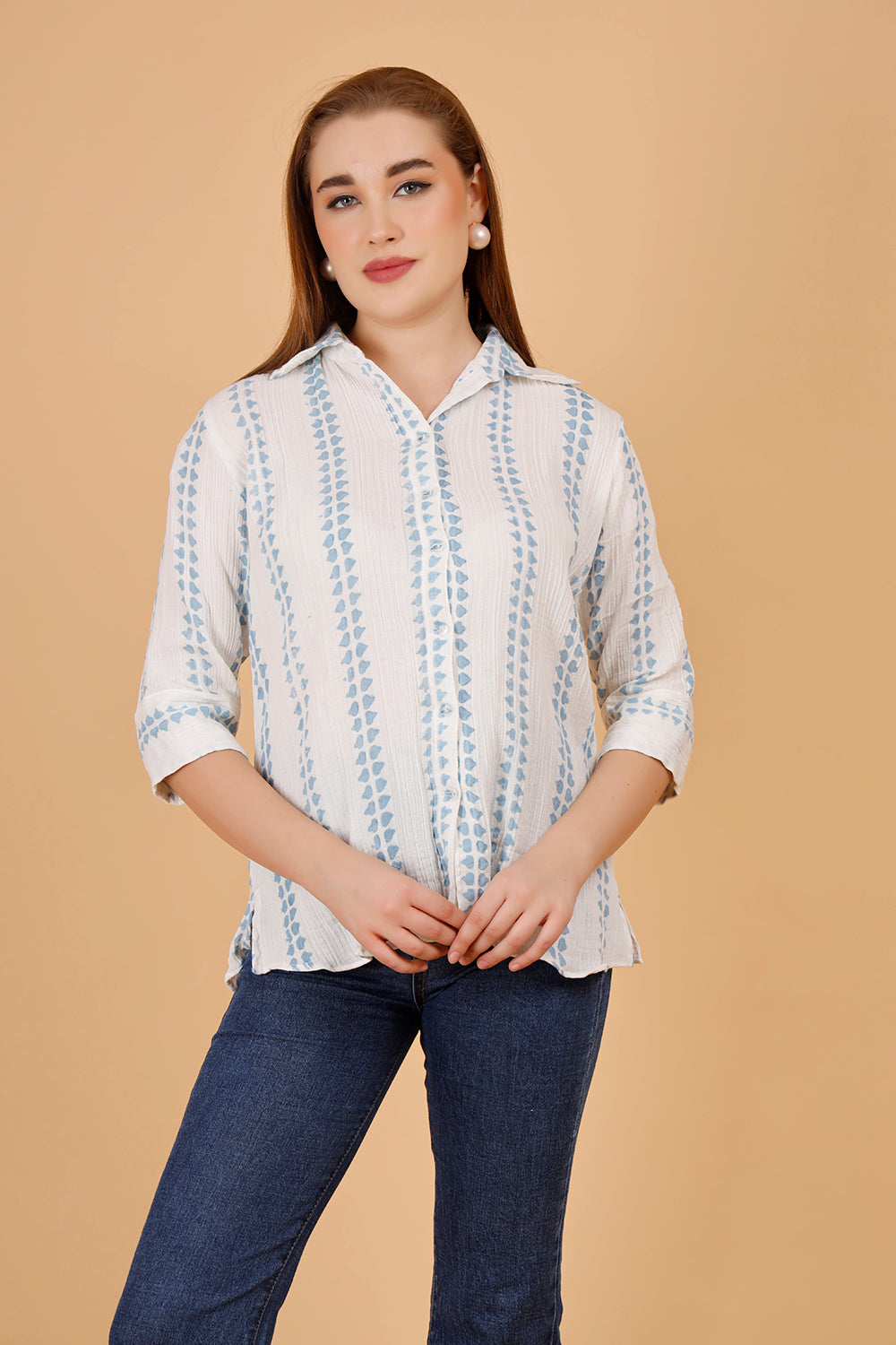 Sorbet Cobalt Cotton Shirt