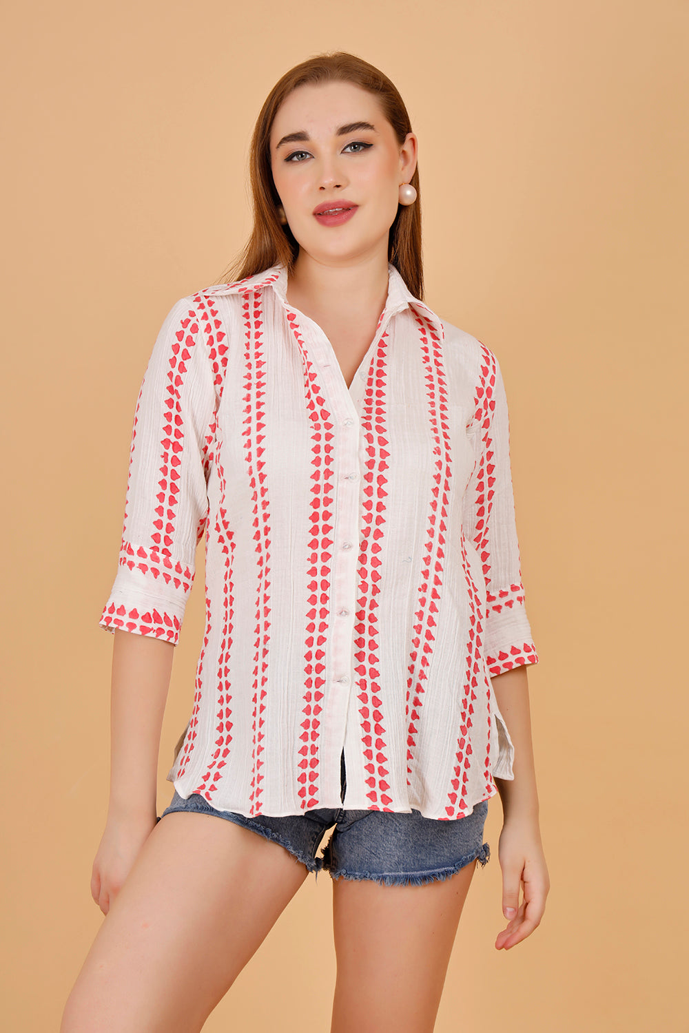 Sorbet Crimson Cotton Shirt