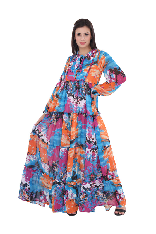 Zesta Multicoloured Maxi Dress