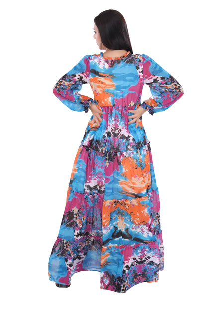 Zesta Multicoloured Maxi Dress